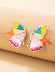 Fashion Color Color Butterfly Ear Studs