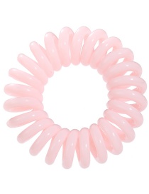 Fashion Pink Transparent Phone Cord Hair Rope
