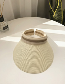 Fashion Apricot Straw Empty Sun Hat With Duck Tongue