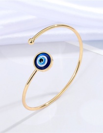 Fashion Blue Powder Eye Gold Color Bracelet Alloy Eye Bracelet
