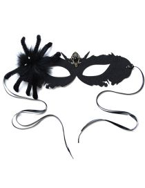 Fashion Black Halloween Spider Half Face Mask