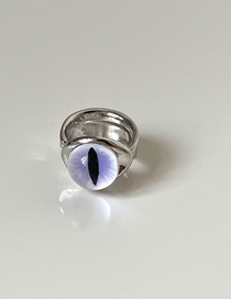 Fashion Purple Eyes Metal Eye Ring