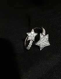 Fashion Double Star Geometric Diamond Star Operation Ring