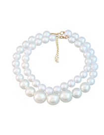 Fashion Two Piece Suit Faux Pearl Beaded Necklace Set