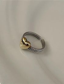 Fashion Love Ring Sterling Silver Heart Twist Ring