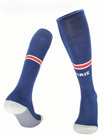 Fashion 2021 Paris Home Polyester Cotton Knitted Football Socks
