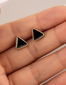 Fashion Triangle Alloy Drip Triangular Stud Earrings