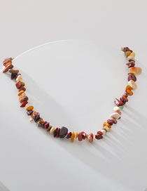 Fashion Color Irregular Stone Beaded Necklace