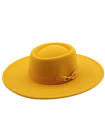 Fashion 07 Yellow Acrylic Knit Bucket Hat