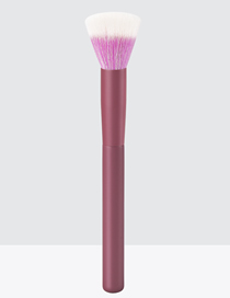 Fashion Purple Single Makeup Purple Wooden Handle Blush Makeup Brush