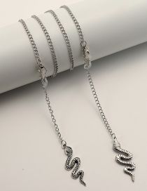 Fashion Silver Metal Snake Glasses Chain